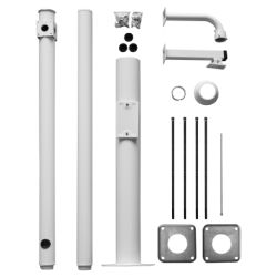 Bysecur BSCPOLE35W 3.5 meter white detachable CCTV mast