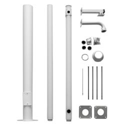 Bysecur BSCPOLE45W 4.5 meter White CCTV Detachable Mast