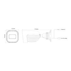 Provision I2-320IPSN-28 Tubulaire IP 2MP H265 dWDR IR20m 2,8mm PoE IP67