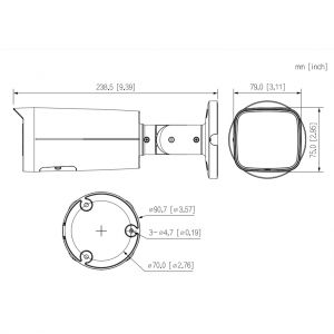 Dahua IPC-HFW2449T-ZAS-IL Tubulaire IP 4M H265 PLEINE COULEUR…