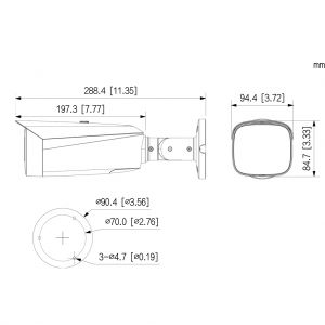 Dahua IPC-HFW3849T1-ZAS-PV-S5 Tubulaire IP TiOC 3.0 H265 8M WDR…