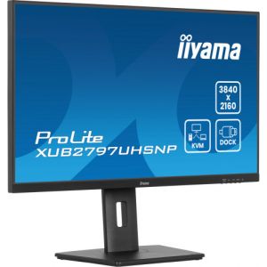 IIYAMA XUB2797UHSNP-B1 Écran IPS 4K de 27 pouces avec RJ45 (LAN), commutateur KVM et station…