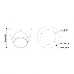 Dahua IPC-HDW3449H-AS-PV-0280B-S5 Dôme IP TiOC 3.0 H265 4M WDR…