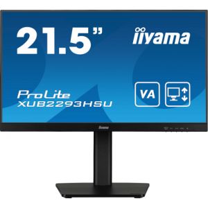 IIYAMA XUB2293HSU-B7 21.5'' 3-Sided Borderless IPS Monitor with USB Hub, 100Hz Refresh Rate and…