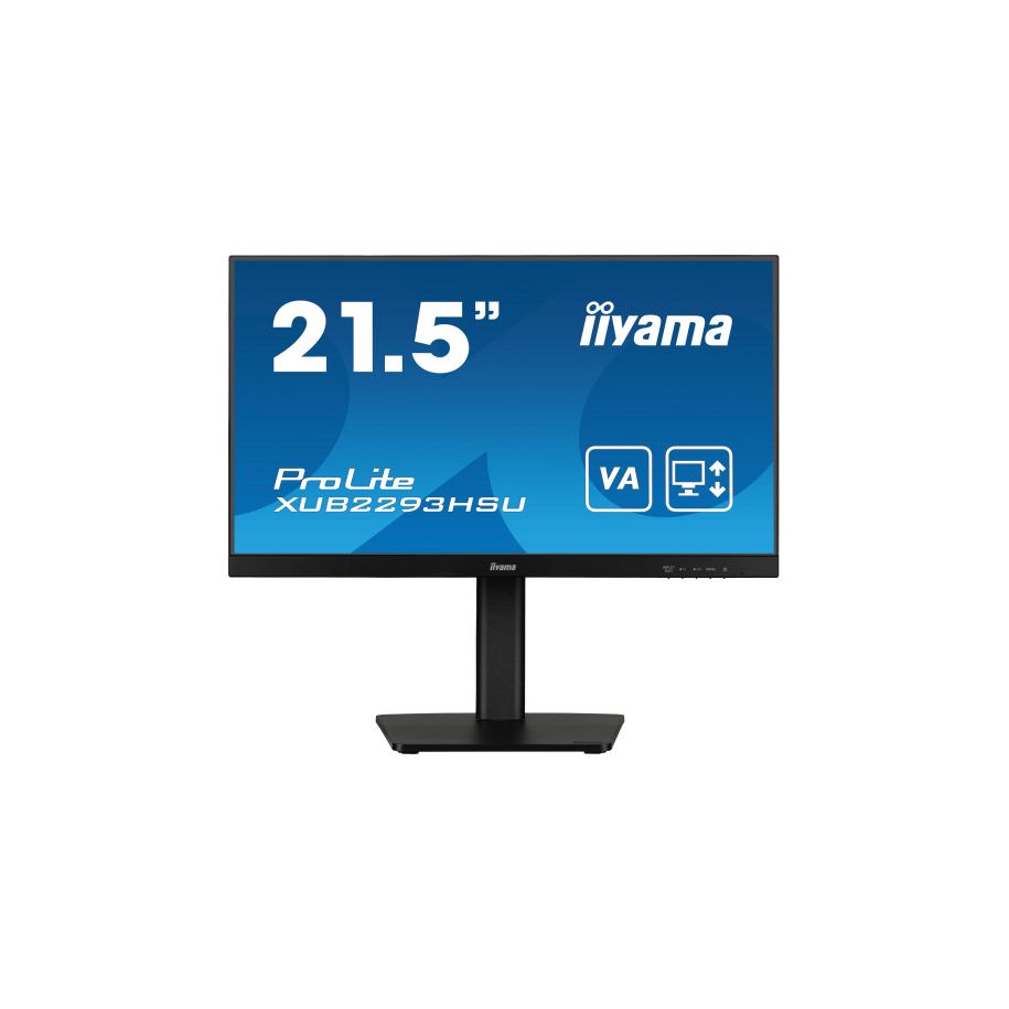 IIYAMA XUB2293HSU-B7 21.5'' 3-Sided Borderless IPS Monitor with USB Hub, 100Hz Refresh Rate and…