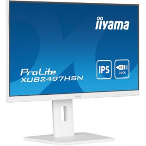 IIYAMA XUB2497HSN-W2 Écran 24'' avec dalle à technologie IPS, dock USB-C et RJ45 (LAN) Equipé…