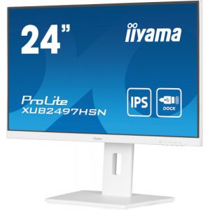 IIYAMA XUB2497HSN-W2 Écran 24'' avec dalle à technologie IPS, dock USB-C et RJ45 (LAN) Equipé…