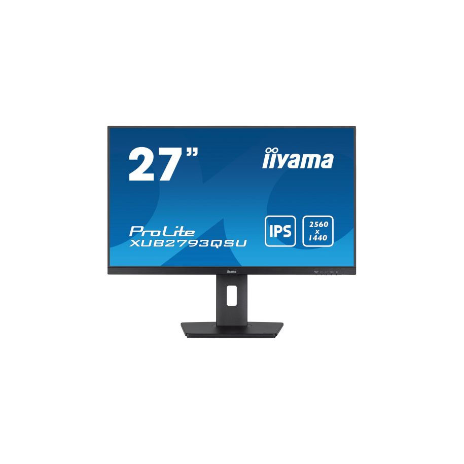 IIYAMA XUB2793QSU-B7 27" IPS WQHD display with height-adjustable stand and 100Hz refresh rate The…