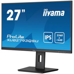 IIYAMA XUB2793QSU-B7 27" IPS WQHD display with height-adjustable stand and 100Hz refresh rate The…