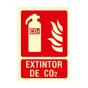 Bysecur BSCEX127 Cartel de Señalización Extintor de CO2