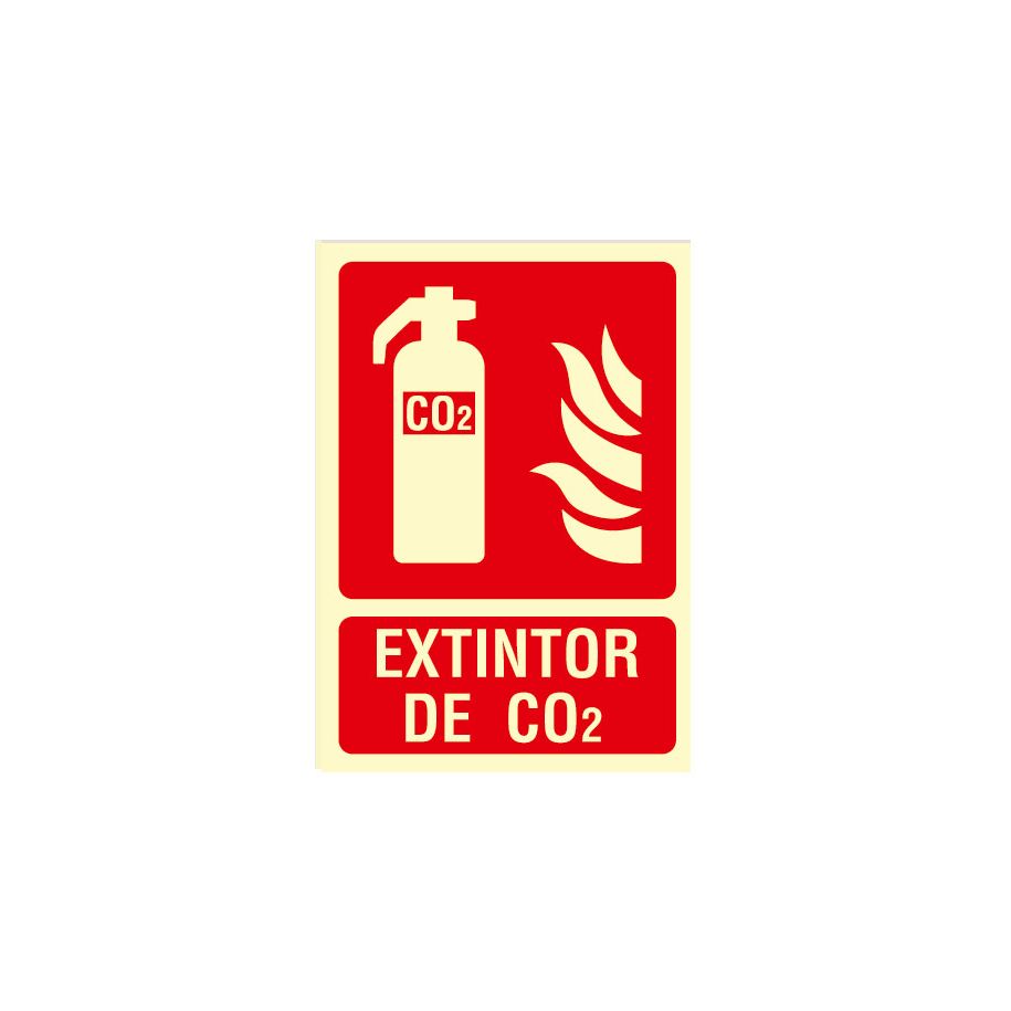 Bysecur BSCEX127 Cartel de Señalización Extintor de CO2