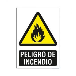 Bysecur BSCAP301 Cartel de Señalización Peligro de Incendio