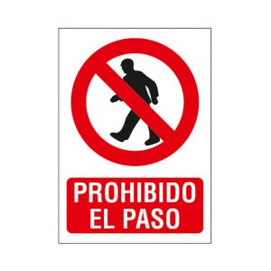 Bysecur BSCPR201 Cartel de Señalización Prohibido el Paso