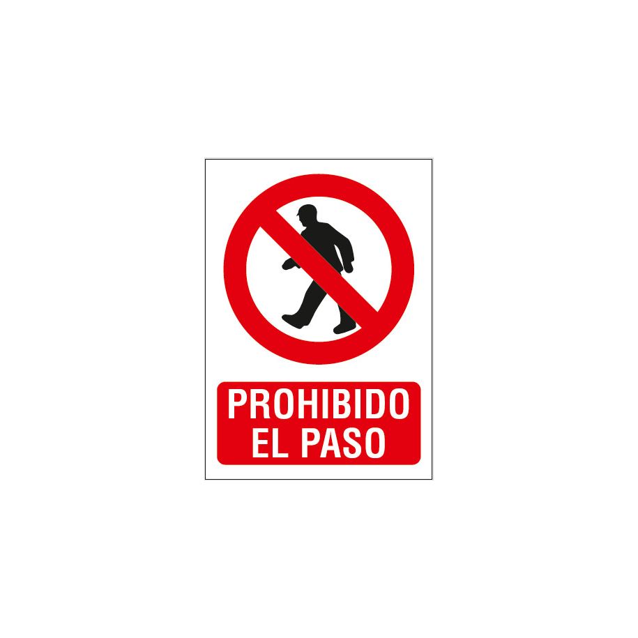 Bysecur BSCPR201 Cartel de Señalización Prohibido el Paso