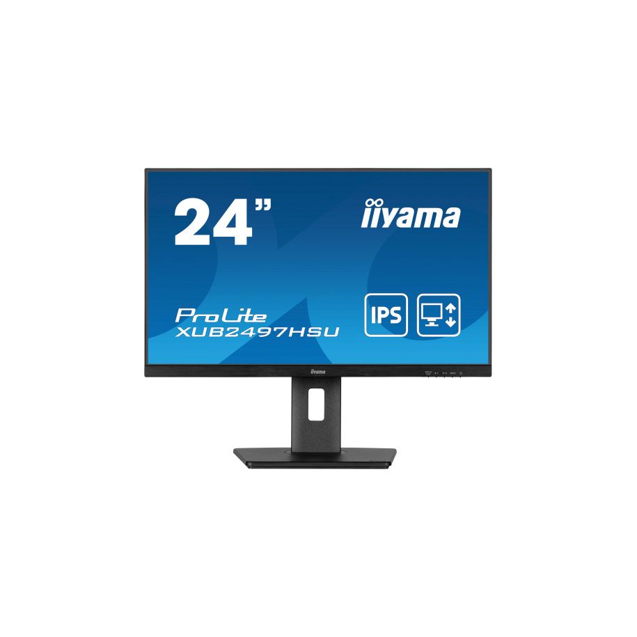 IIYAMA XUB2497HSU-B2 24" IPS display with height-adjustable stand and 100Hz refresh rate The…