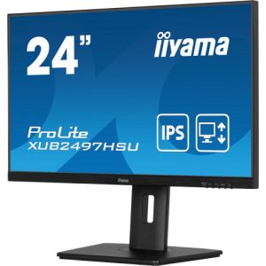 IIYAMA XUB2497HSU-B2 24" IPS display with height-adjustable stand and 100Hz refresh rate The…