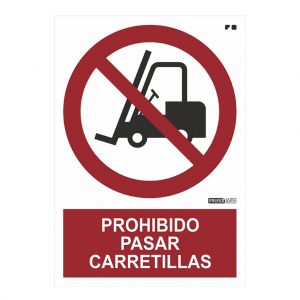 Implaser PR06-A4 Forklifts prohibited sign 29.7x21cm