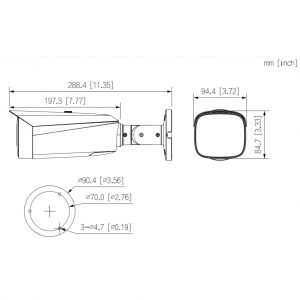 Dahua IPC-HFW3849T1-AS-PV-0280B-S5 Tubulaire IP TiOC 3.0 H265 8M…