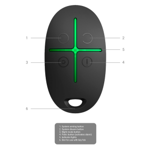 Ajax AJ-SPACECONTROL-S-B - Mando a distancia, Superior, Bidireccional,…