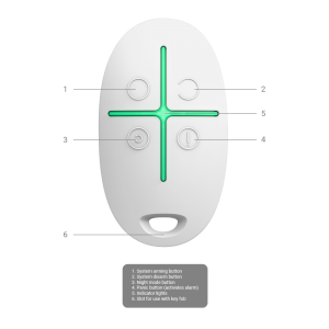 Ajax AJ-SPACECONTROL-S-W - Mando a distancia, Superior, Bidireccional,…