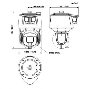 Dahua SDT8C842-8P-FA-APV-0280 Dôme IP double PTZ 8 M WDR…