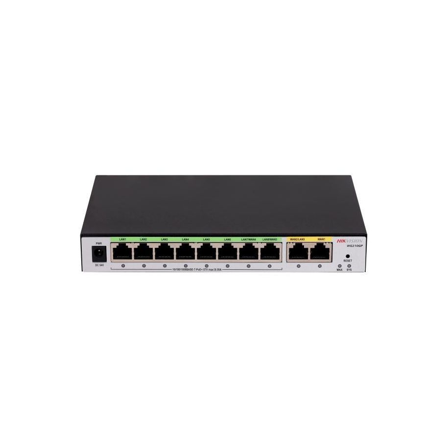 Hikvision DS-3WG210GP-SI Roteador 10 portas Gigabit 8 PoE 2 WAN + 2 LAN tudo em um