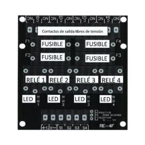 Gl-seguridad RE-4F 4 relay module with fuse. 12v power supply