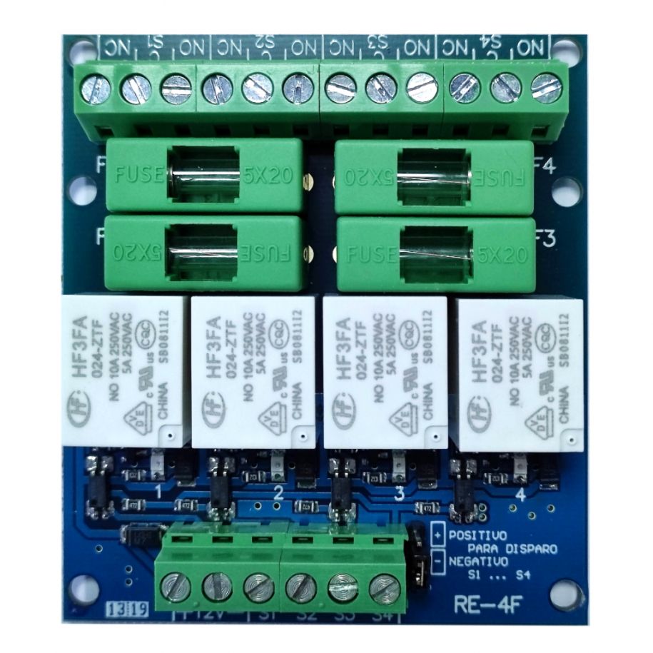 Gl-seguridad RE-4F24 Modulo 4 relés con fusible