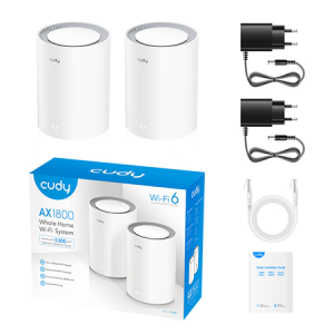 Cudy M1800(2-Pack) Sistema WiFi 6 mesh AX1800 de banda dupla