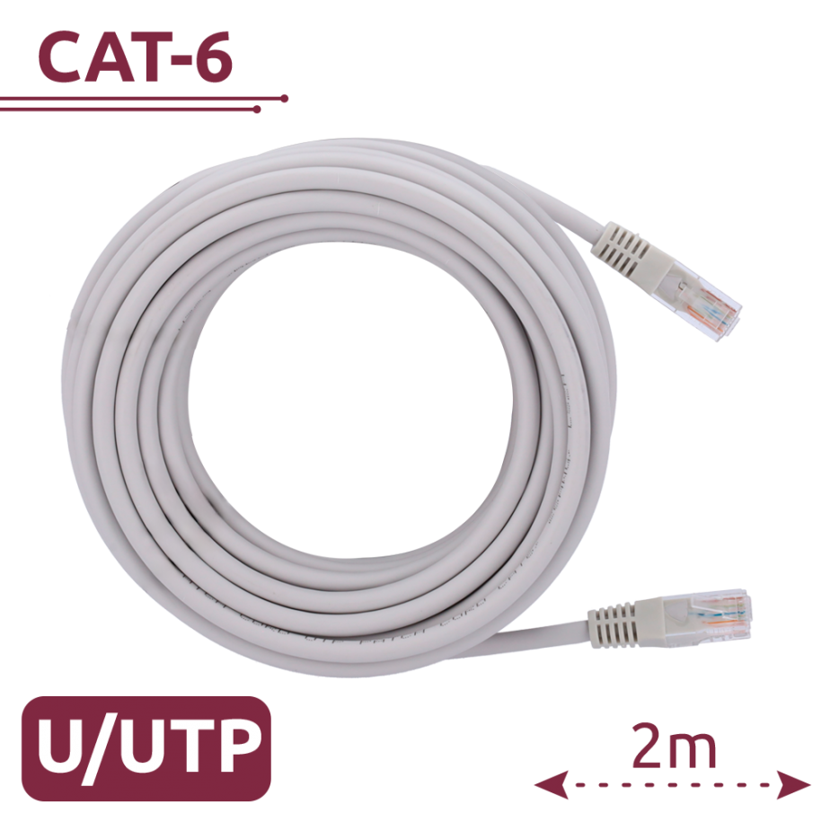 Safire UTP6-H-2W - Cable UTP, Ethernet, Conectores RJ45, Categoría 6, 2…