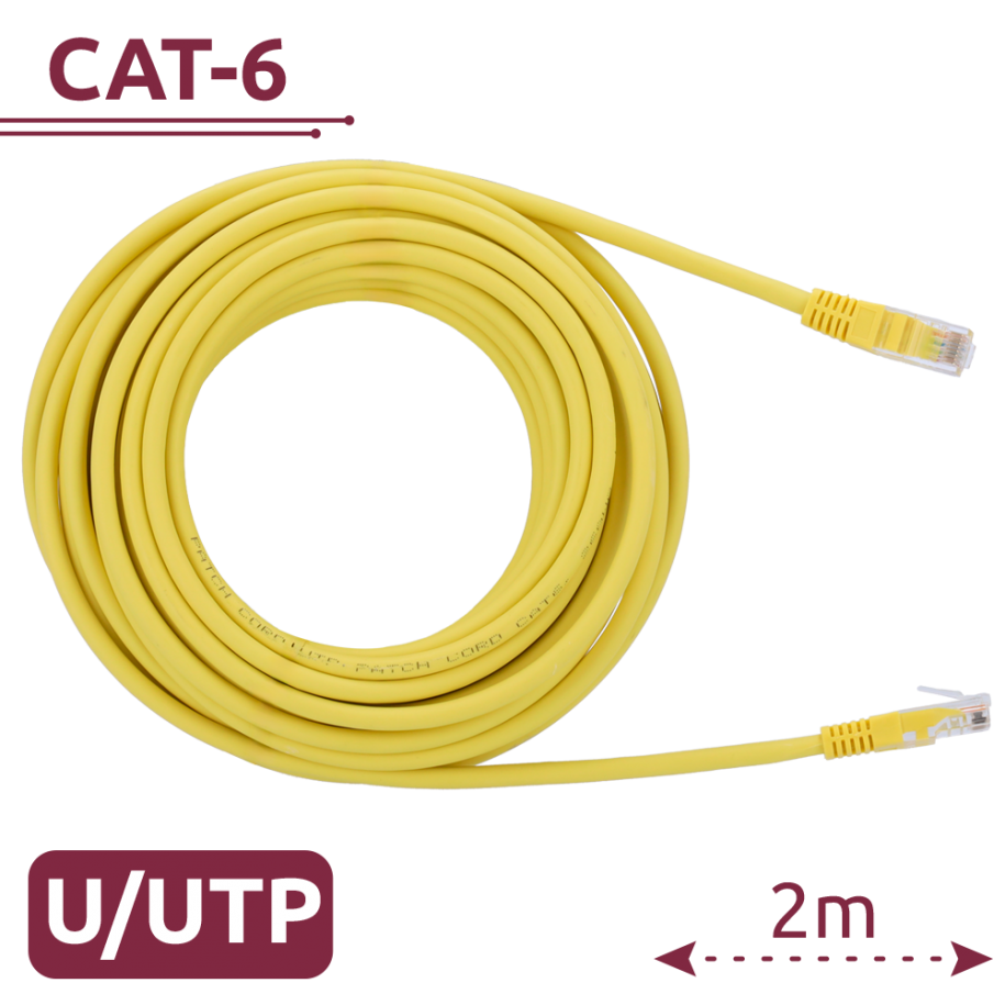 Safire UTP6-H-2Y - Cable UTP, Ethernet, Conectores RJ45, Categoría 6, 2…