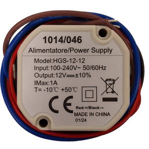 Golmar 1014/046 POWER SUPPLY 12VDC/1A FOR ACCESSIBLE WC KIT. STABILIZED POWER SUPPLY 12 VC.C,