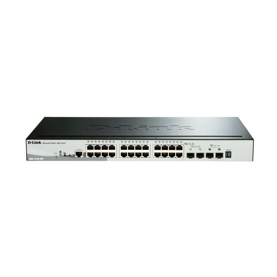 D-Link DGS-1510-28P/E Commutateur L2 24x Go PoE 2xSFP+