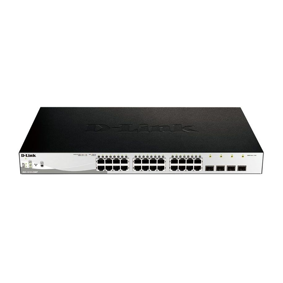 D-Link DGS-1210-28MP/E Switch 24xGb PoE+ 4xSFP Com