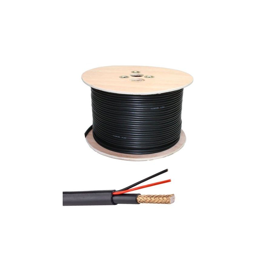 Bysecur BSC03124 250m coil of combined RG-59 cable + power supply. Halogen-free