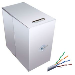 Bysecur BSC00804 Bobina en caja de 305m cable de UTP CAT5e rígido