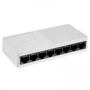 Hikvision DS-3E0108D-O Switch 8 portas não gerenciadas 10/100M RJ45 Fast Ethernet PVC