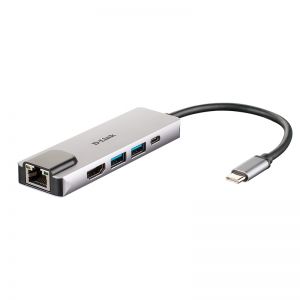 D-Link DUB-M520 Hub USB-C HDMI/2USB 3.0/USB-C/Ethe