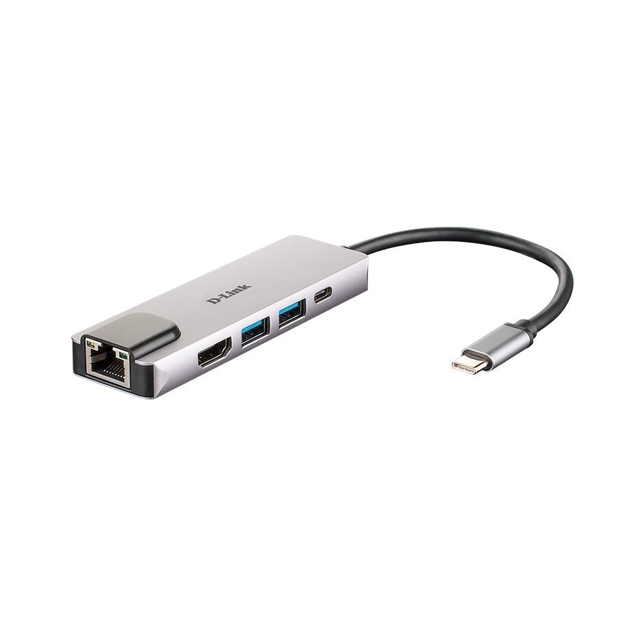 D-Link DUB-M520 Hub USB-C HDMI/2USB 3.0/USB-C/Ethe