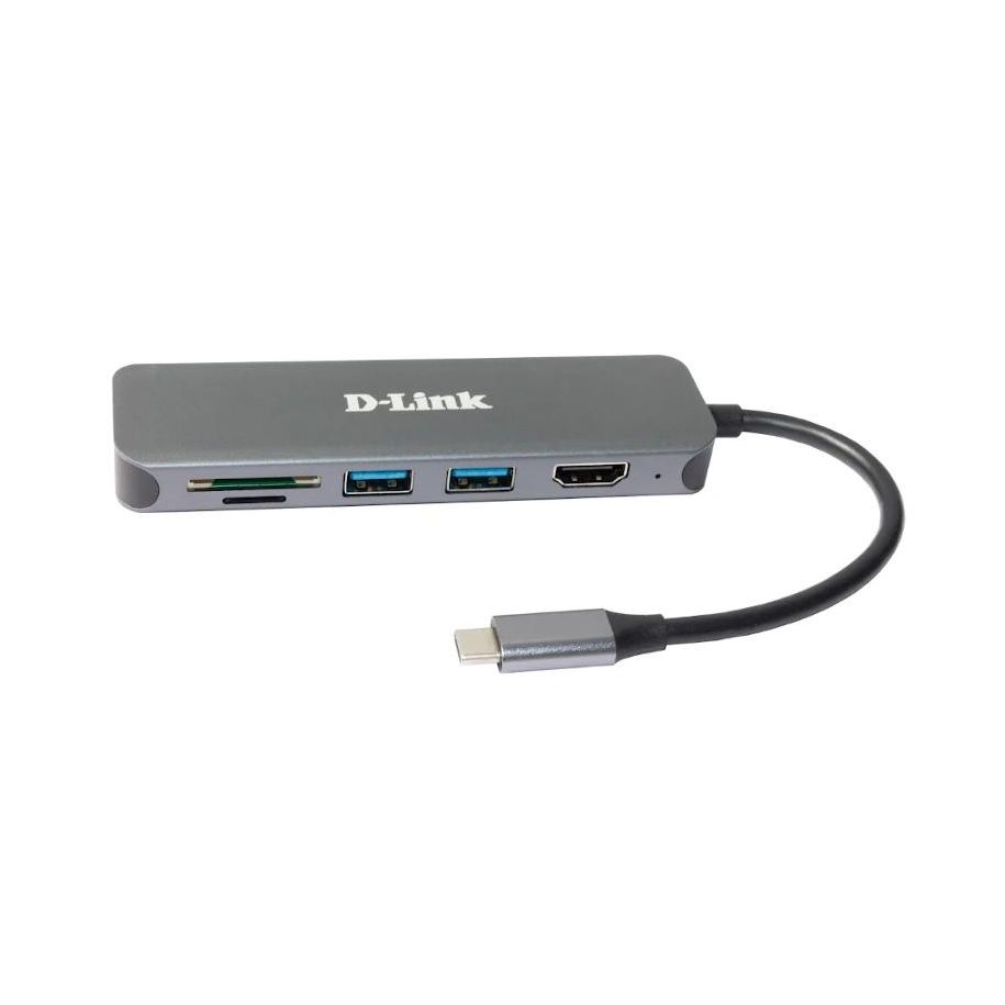 D-Link DUB-2327 Hub USB-C 6 em 1 HDMI/CR/PD