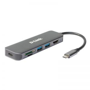 D-Link DUB-2327 Hub USB-C 6 em 1 HDMI/CR/PD