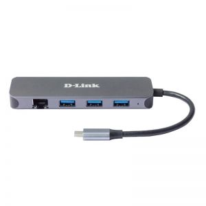 D-Link DUB-2334 Hub USB-C 5 em 1 GbE/PD