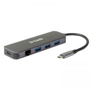 D-Link DUB-2334 Hub USB-C 5 em 1 GbE/PD