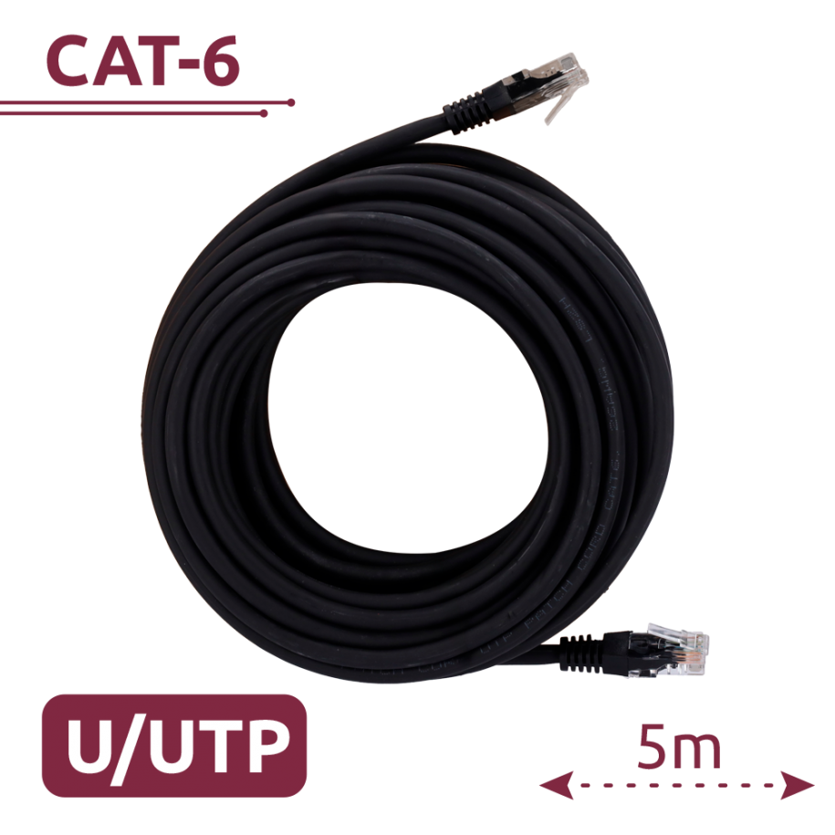 Safire UTP6-H-5BK - Cable UTP, Ethernet, Conectores RJ45, Categoría 6, 5…