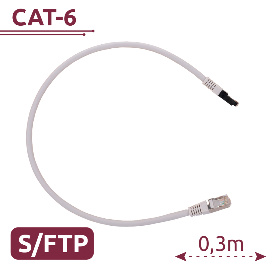 Safire SFTP6A-H-03W - Cable SFTP, Ethernet, Conectores RJ45, Categoría 6A,…