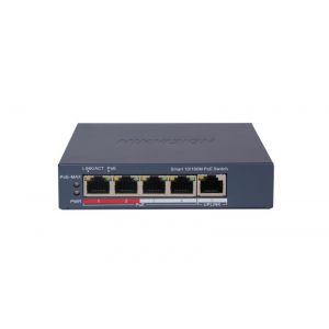 Hikvision DS-3E1105P-EI/MV2 Switch Inteligente Gerenciado 4 Portas PoE + 1 RJ45