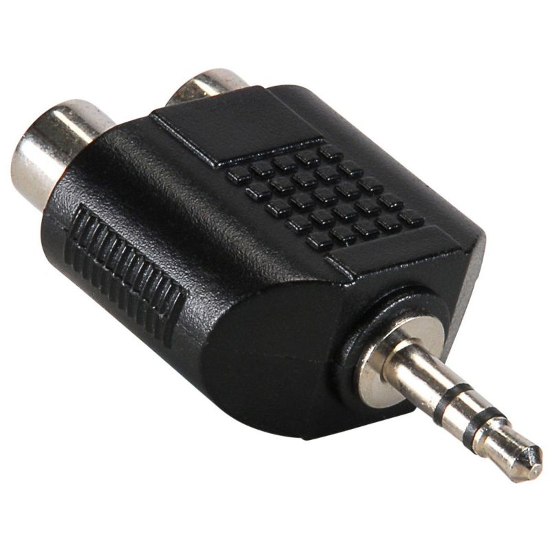 Adaptador Jack 35 Mm Macho Para 2 Fêmea Rca Audio 