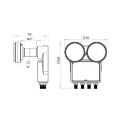 LNB Inverto Quad Monoblock 23mm, 6° para antenas de 80cm