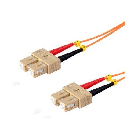 Cable de fibra óptica Duplex SC/SC  de  1m Naranja,  50/125μ Multimodo OM2