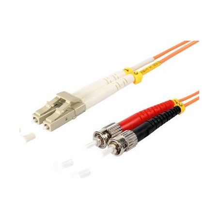 Câble de raccordement fibre optique SC/ST Duplex 5m Orange, 50/125μ Multimode OM2